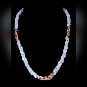 Vtg Pearl and Angel Skin Coral Necklace